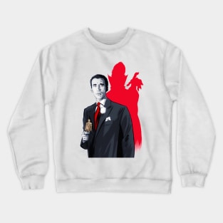 Christopher Lee - An illustration by Paul Cemmick Crewneck Sweatshirt